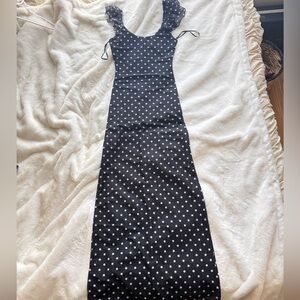 Princess Polly Black Polka Dot maxi Dress